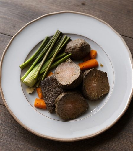 Noisettes of Lamb on Artichokes Served With T recipe image