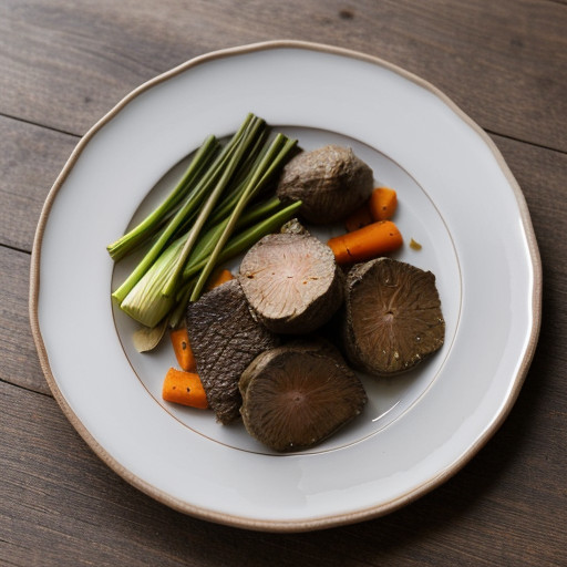 Noisettes of Lamb on Artichokes Served With T recipe image