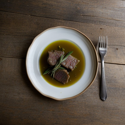 Noisettes of Lamb on Artichokes Served With Tarragon Jus recipe image