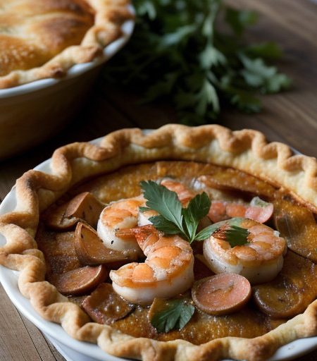 Nola's Creole Shrimp and Homemade Tasso Pot Pie recipe image