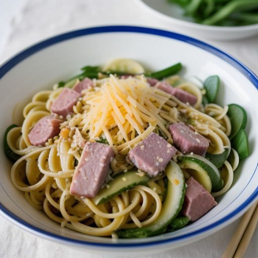 Noodle Salad With Cheese recipe image