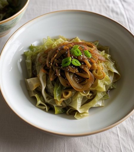 Noodles Cabbage and Onions recipe image