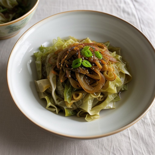 Noodles Cabbage and Onions recipe image