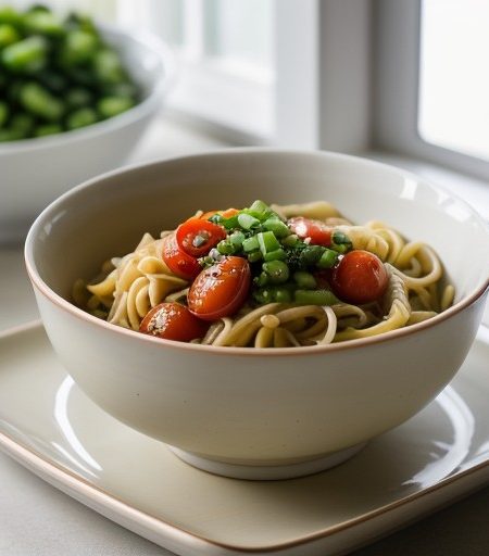 Noodles With Fresh Tomatoes recipe image