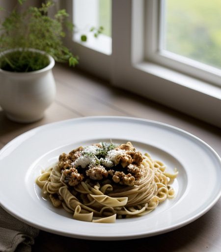 Noodles With Ricotta & Walnuts recipe image