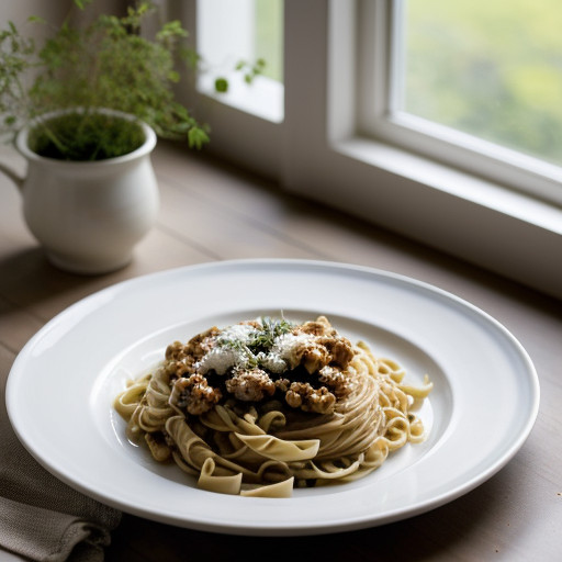 Noodles With Ricotta & Walnuts recipe image