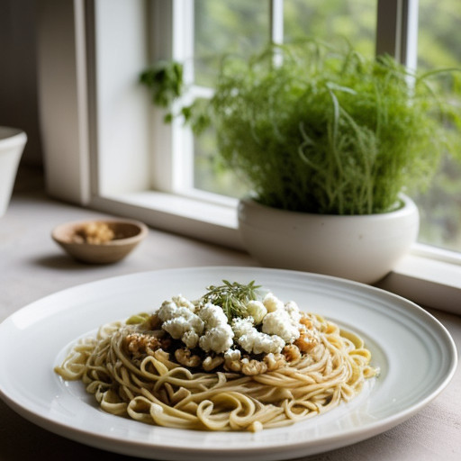 Noodles With Ricotta & Walnuts recipe image