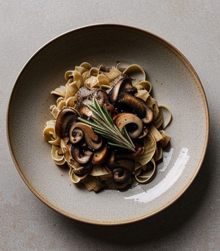 Noodles With Smoked Pork & Rosemary recipe image