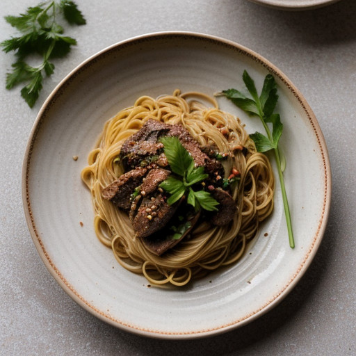 Noodles With Spicy Pork recipe image