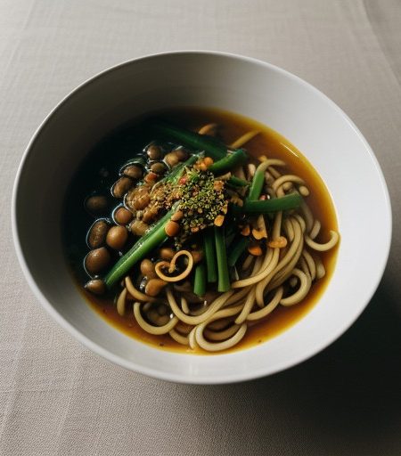 Noodles With Vegetable & Curry Sauce (Gueyteo recipe image