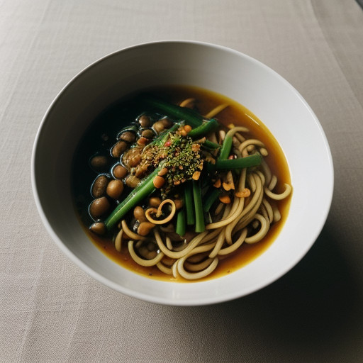 Noodles With Vegetable & Curry Sauce (Gueyteo recipe image