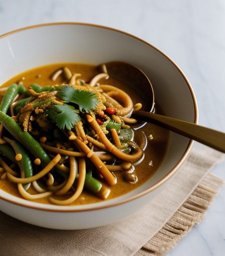 Noodles With Vegetable and Curry Sauce (Gueyt recipe image