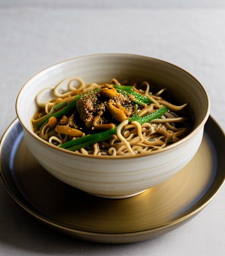 Noodles With Vegetable and Curry Sauce (Gueyteow Pak recipe image