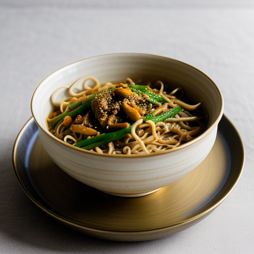 Noodles With Vegetable and Curry Sauce (Gueyteow Pak recipe image
