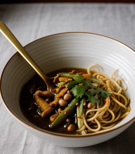 Noodles With Vegetable and Curry Sauce (Gueyteow Pak recipe image