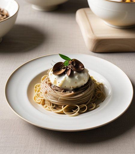 Noodles in Cream With Bresaola recipe image