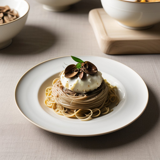 Noodles in Cream With Bresaola recipe image