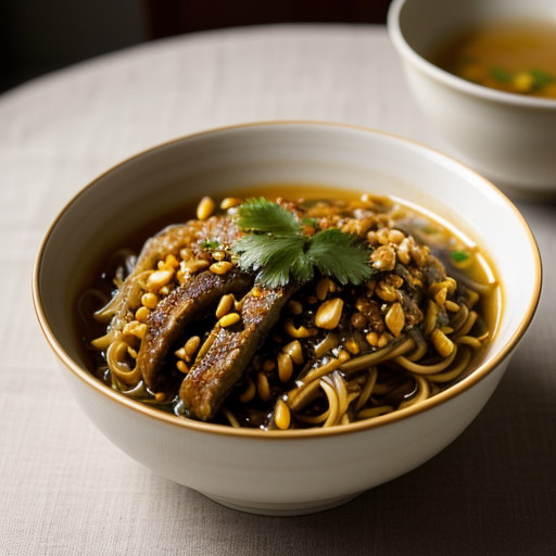 Noodles in Cucumber-Meat Sauce - Za Jiang Mei recipe image