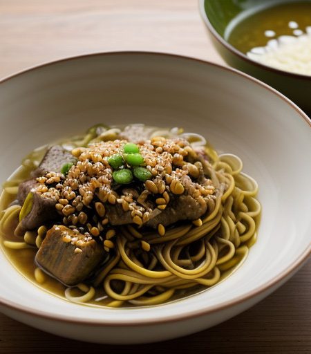 Noodles in Cucumber-Meat Sauce - Za Jiang Mein recipe image