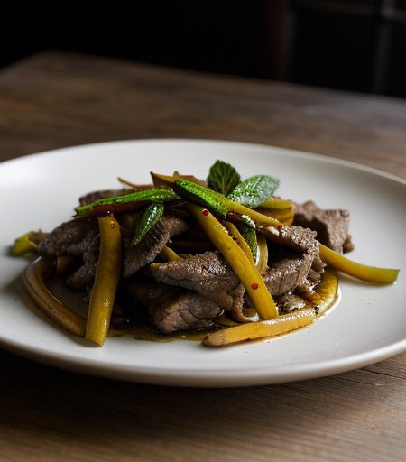 Nue Gra Pao: Stir-Fried Beef With Mint recipe image