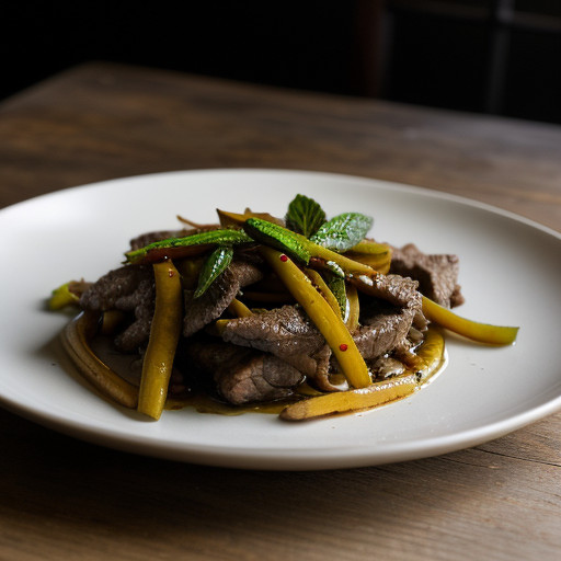 Nue Gra Pao: Stir-Fried Beef With Mint recipe image