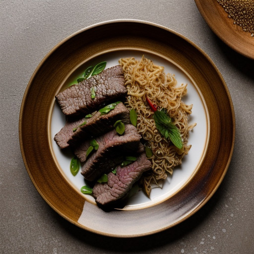 Nue Gra Pao: Stir-Fried Beef With Mint recipe image
