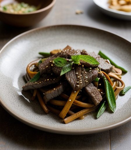 Nue Gra Pao: Stir-Fried Beef With Mint recipe image