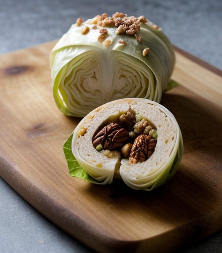 Nut-Stuffed Cabbage Rolls recipe image