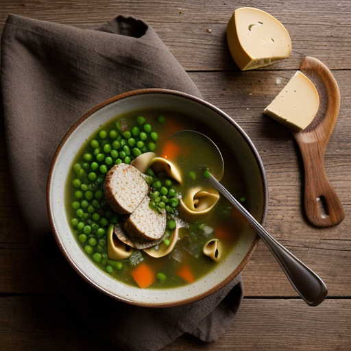 Nutrient-Rich: Tortellini Soup With Peas recipe image
