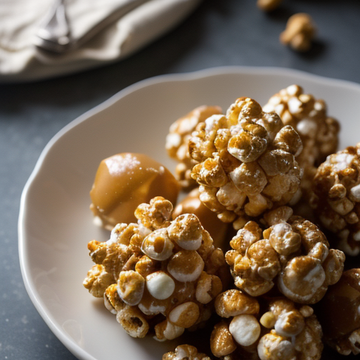 Nutted Caramel Popcorn Balls recipe image