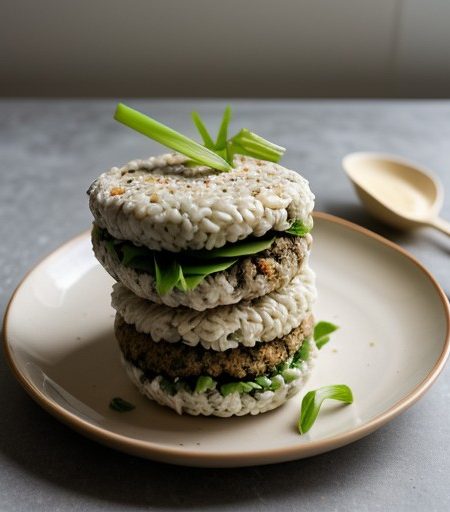 Nutty Bean-Rice Burgers recipe image