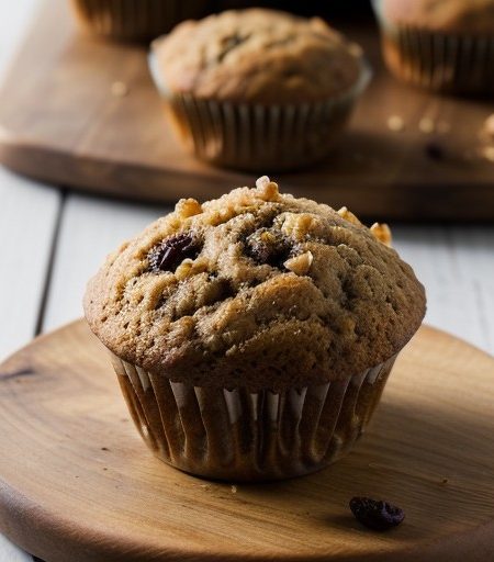 Oat and Raisin Bran Muffins recipe image