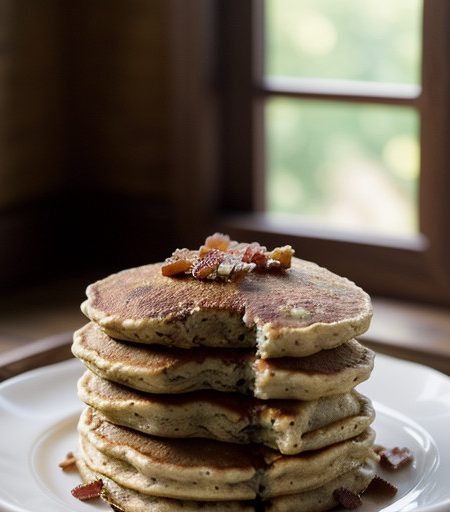 Oatmeal Bacon Pancakes recipe image