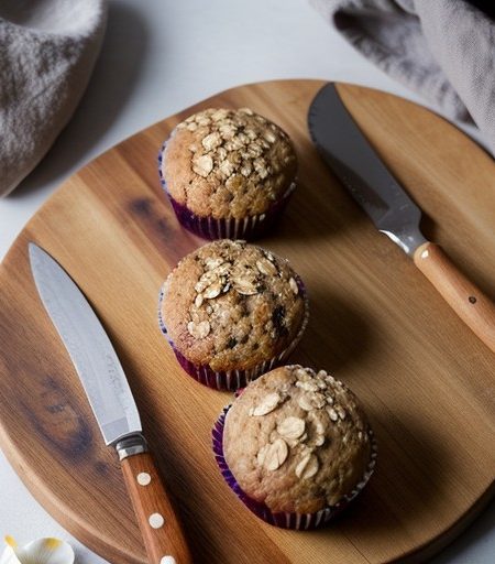 Oatmeal-Blueberry Muffins recipe image