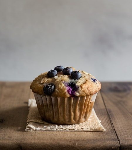 Oatmeal-Blueberry Muffins-Diabetic recipe image