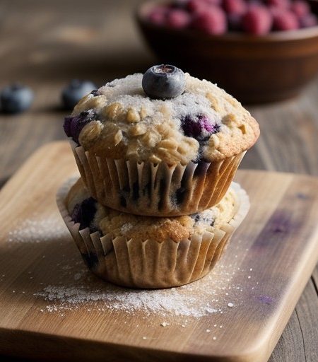 Oatmeal Blueberry Muffins recipe image