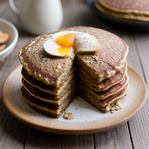 Oatmeal Pancakes With Jonathan Apples & Pec recipe image