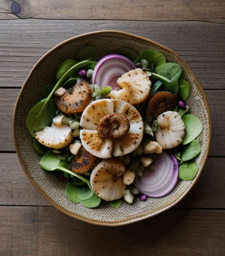 Octopus & Scallop Salad W/Spicy Mustard Vin recipe image