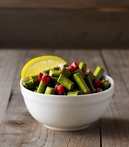 Okra Salad With Oil & Vinegar Dressing recipe image