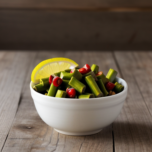 Okra Salad With Oil & Vinegar Dressing recipe image