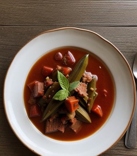 Okra and Tomatoes recipe image