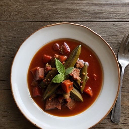 Okra and Tomatoes recipe image