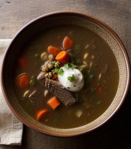 Old Fashioned Beef & Vegetable Soup recipe image
