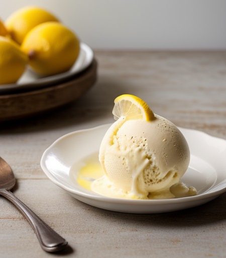 Old Fashioned Lemon Ice Cream recipe image