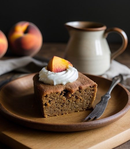 Old Fashioned Peach-Gingerbread Upside-Down C recipe image
