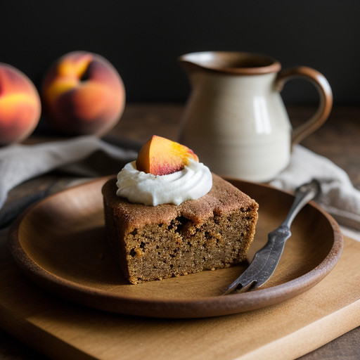Old Fashioned Peach-Gingerbread Upside-Down C recipe image