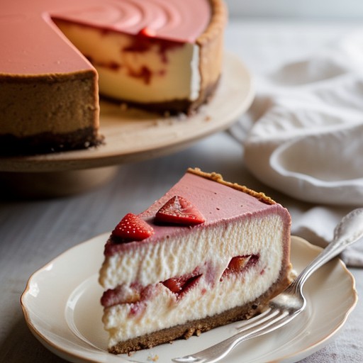 Old-Fashioned Strawberry Cheesecake recipe image
