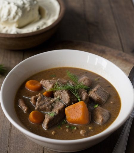 Old Fashioned Veal Stew With Cream Sauce recipe image
