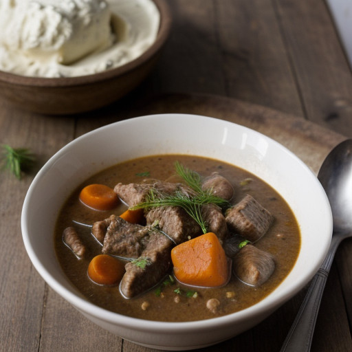 Old Fashioned Veal Stew With Cream Sauce recipe image