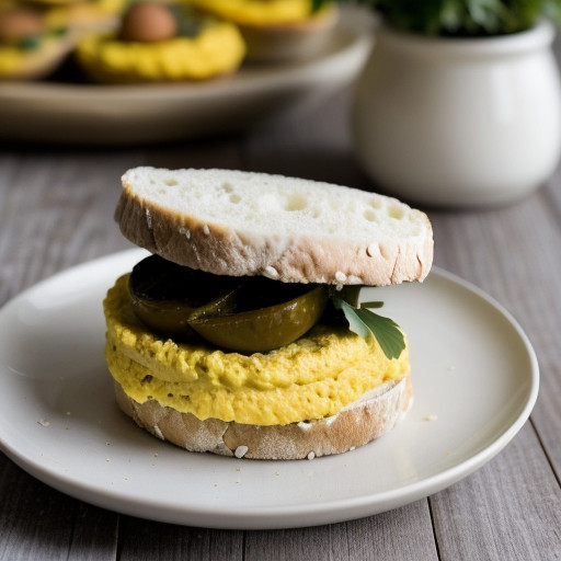 Olive Curried-Egg Sandwiches recipe image